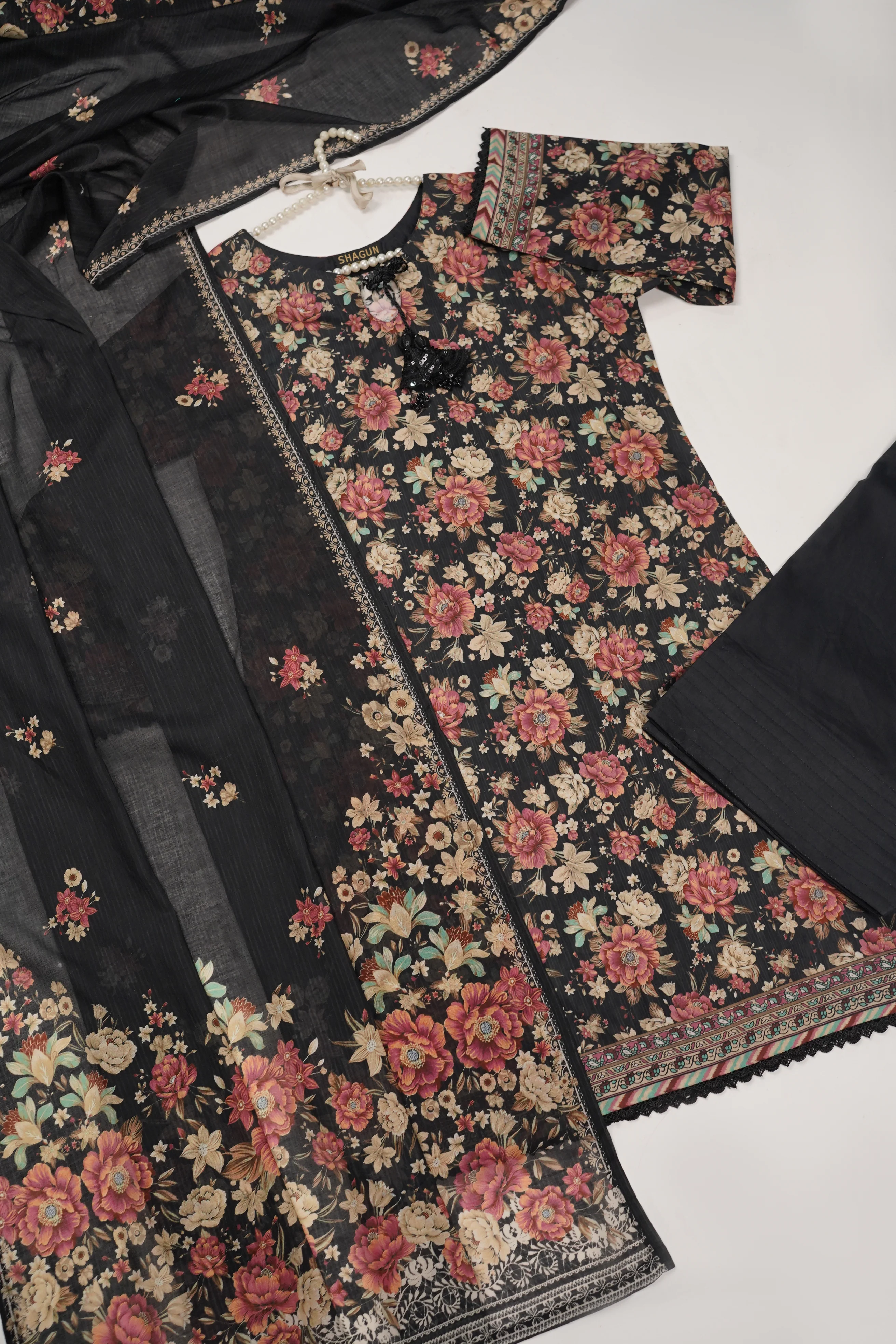 Bin Saeed - FARSHI -Exclusive Printed 3PC Collection RB-02 - Image 10