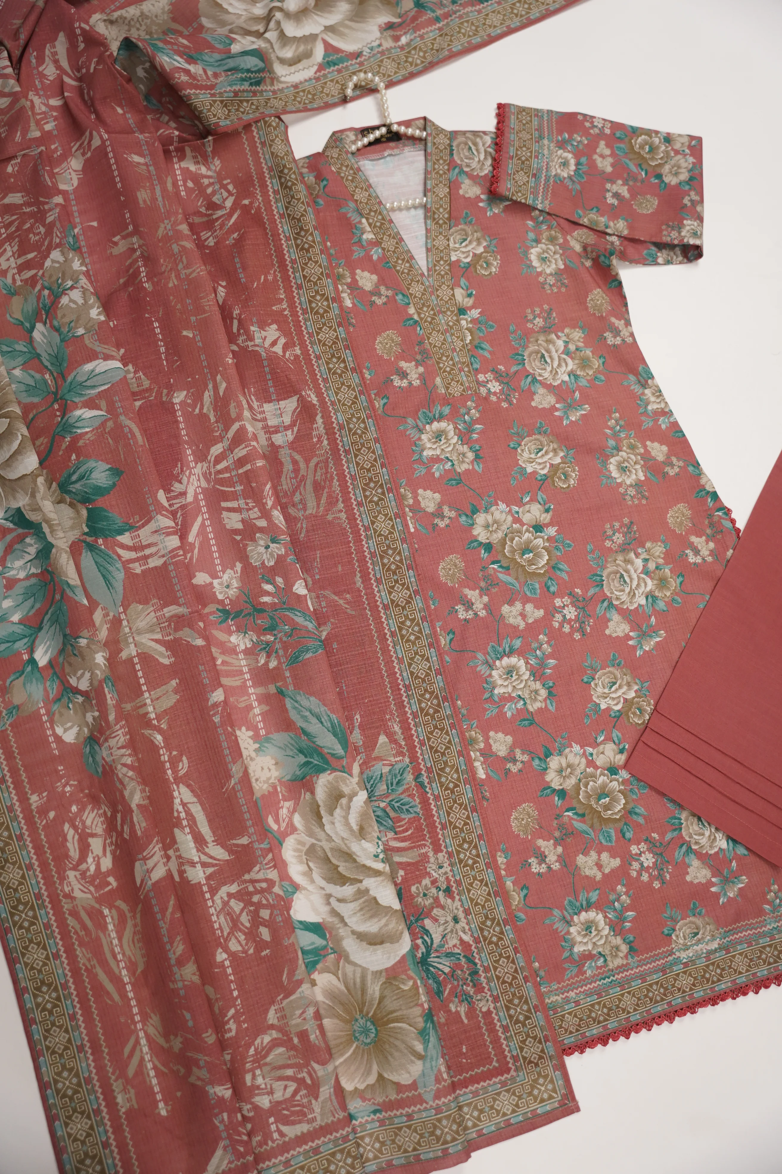 Original Bin Saeed Khaddar 3 PCS Collection HB-01 - Image 2