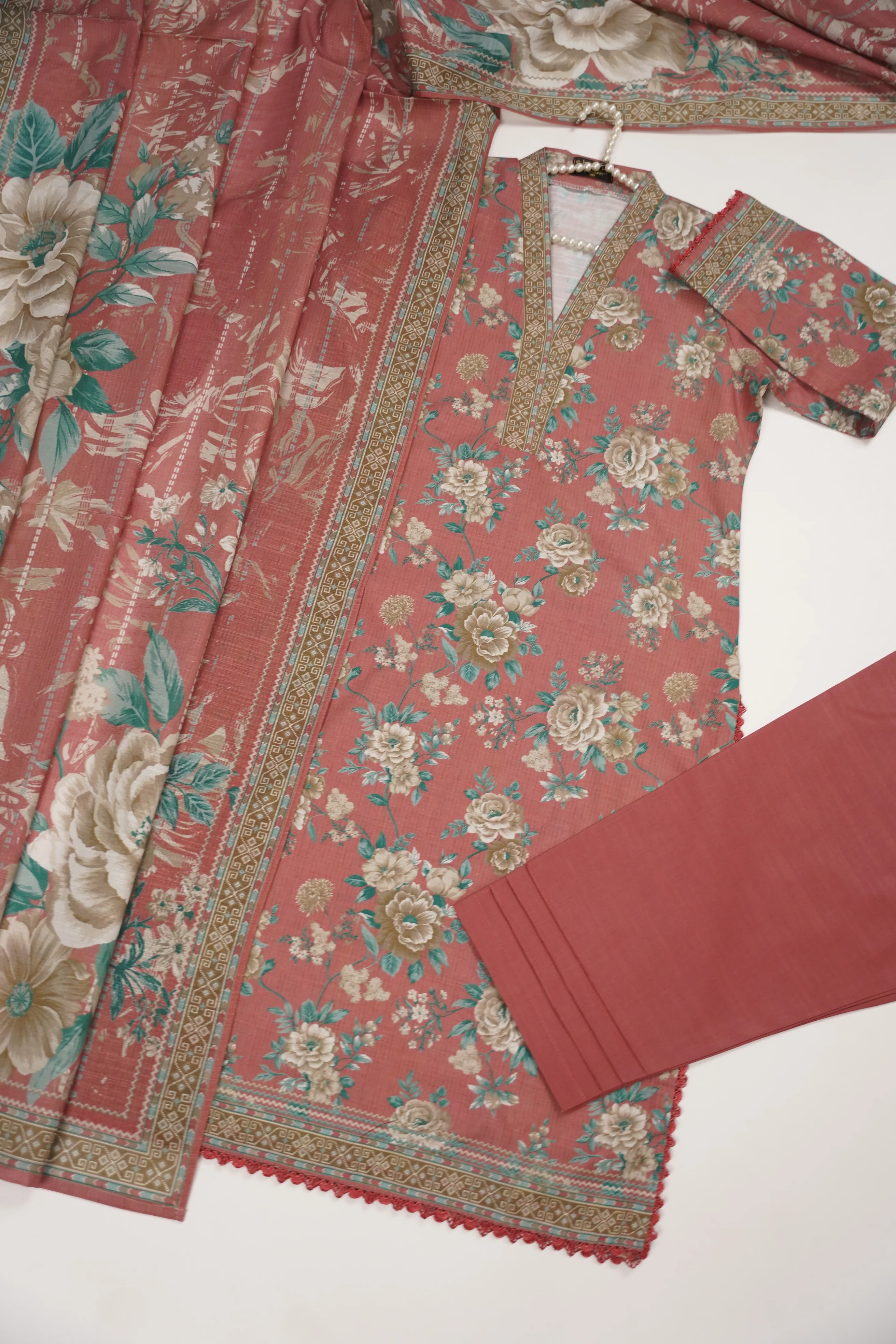 Original Bin Saeed Khaddar 3 PCS Collection HB-01 - Image 6