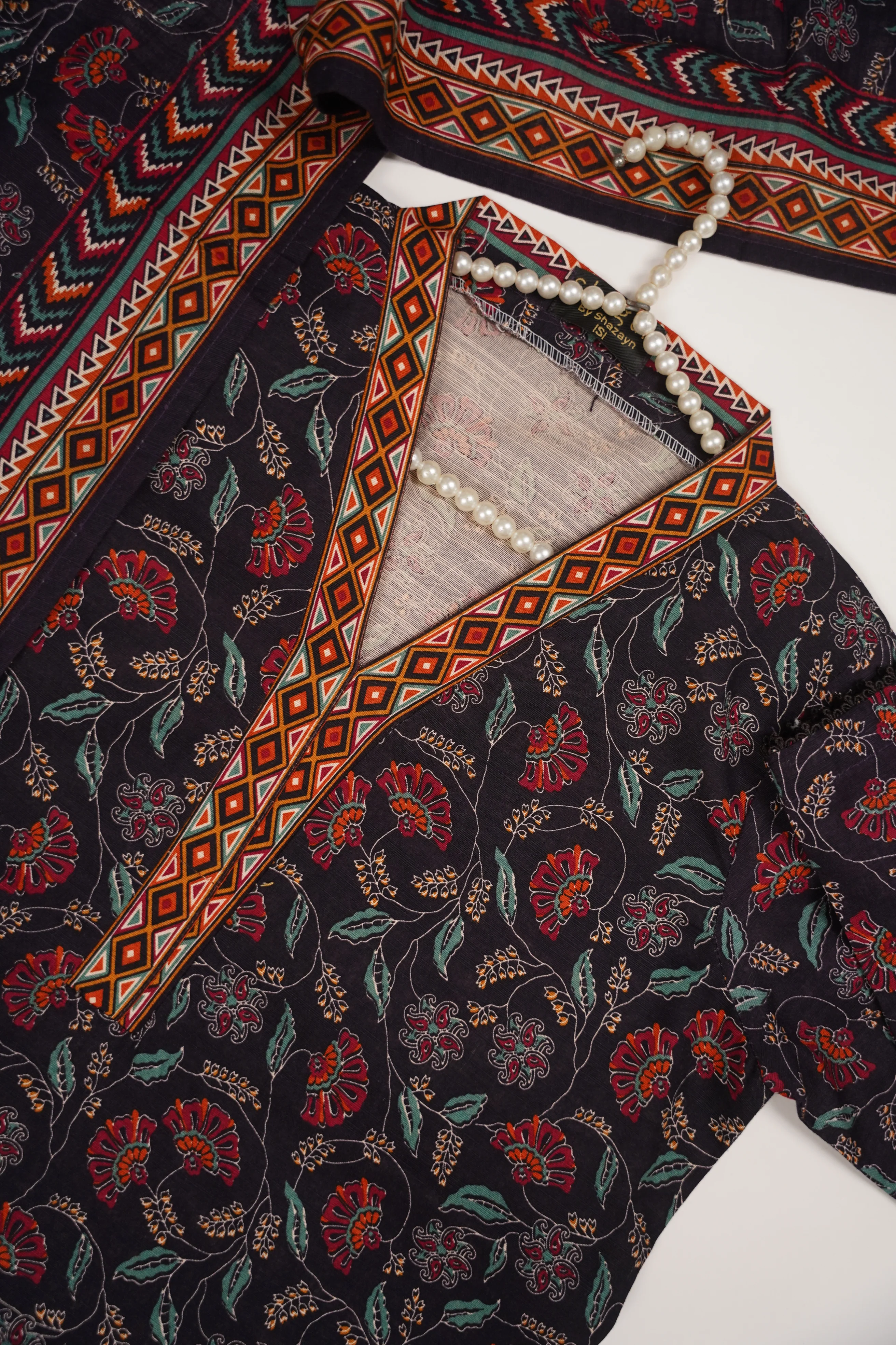 Original Bin Saeed Khaddar 3 PCS Collection HB-02 - Image 8