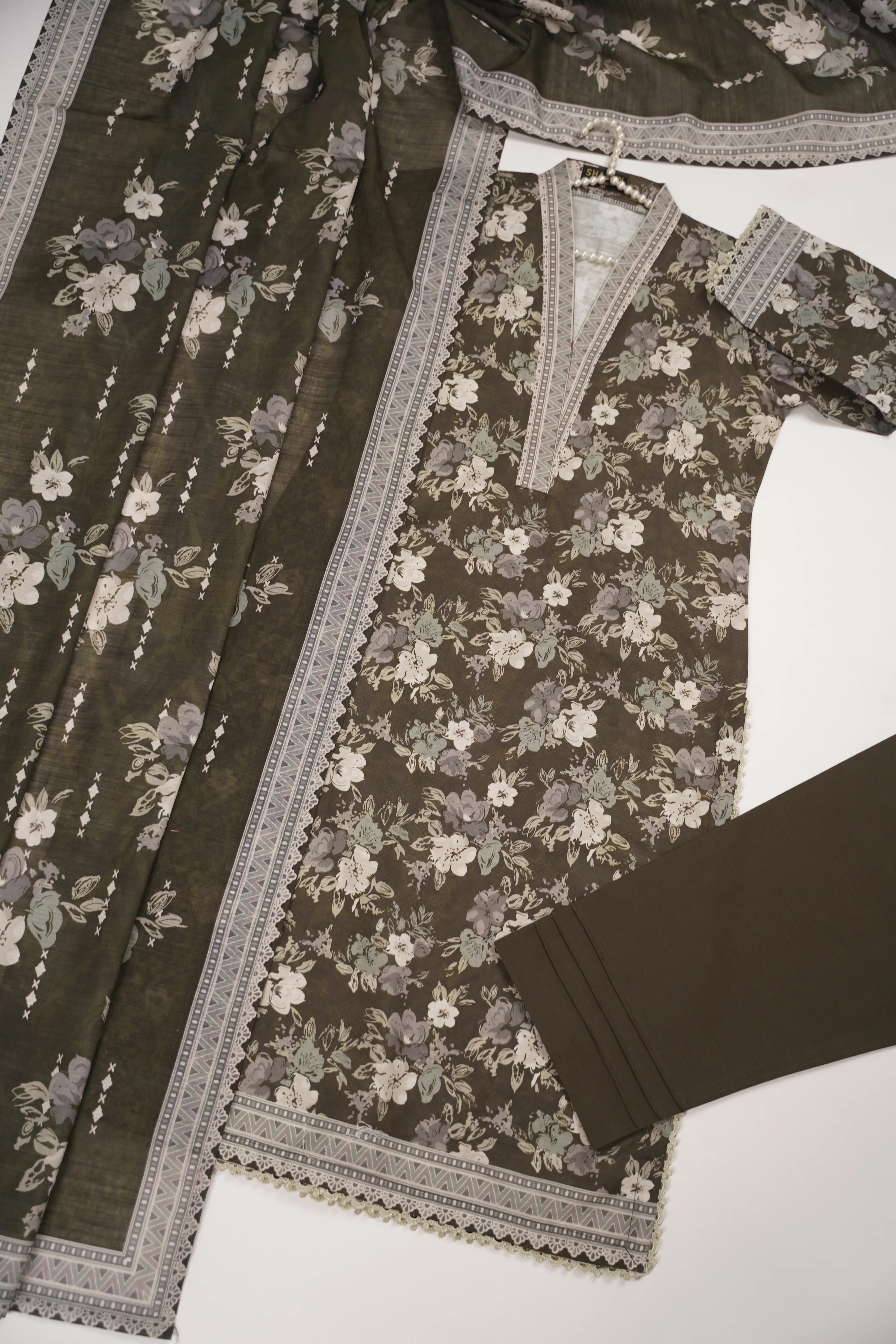 Original Bin Saeed Khaddar 3 PCS Collection HB-07 - Image 6
