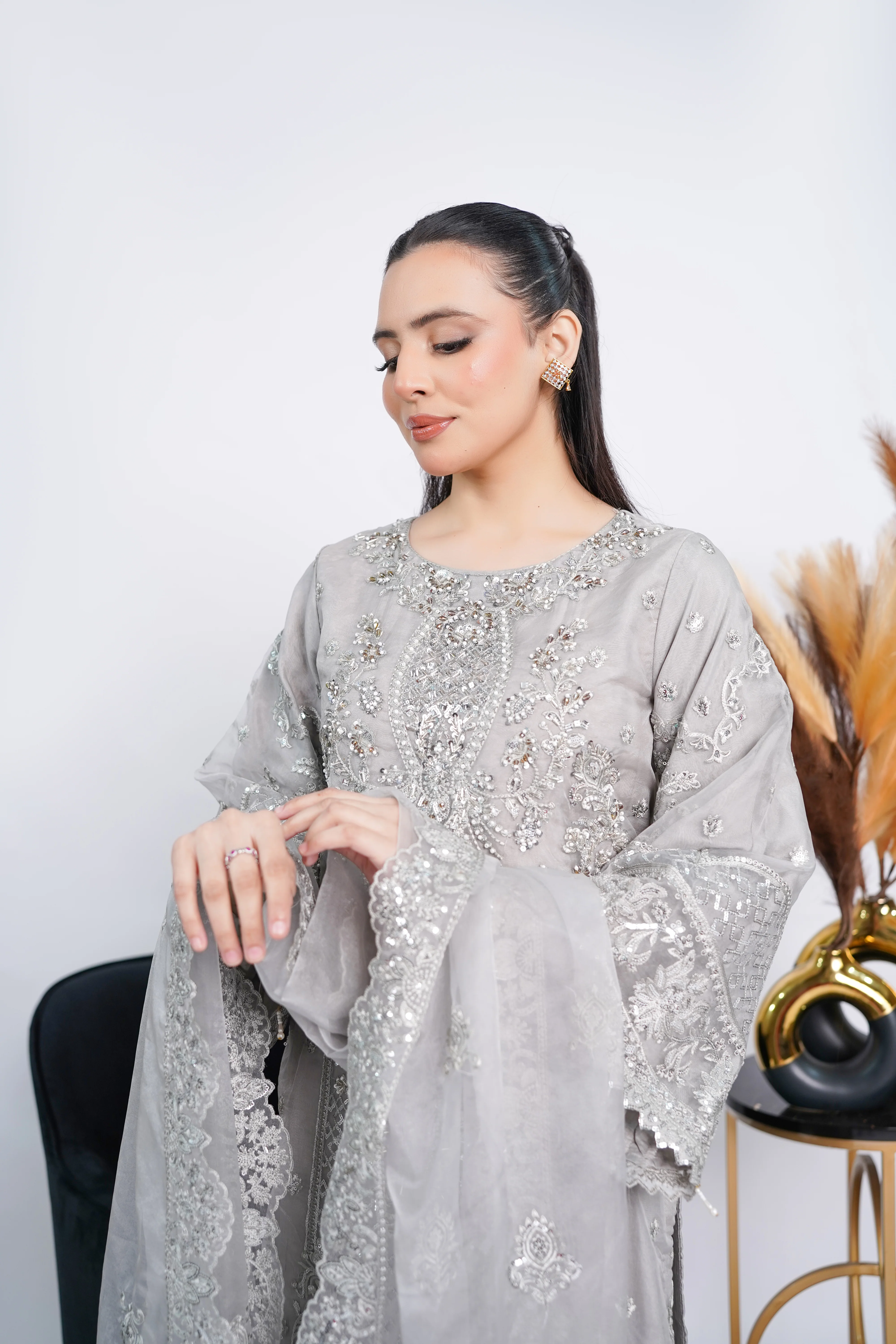 Dastaan Exclusive Branded Organza Collection KLR-02 - Image 3
