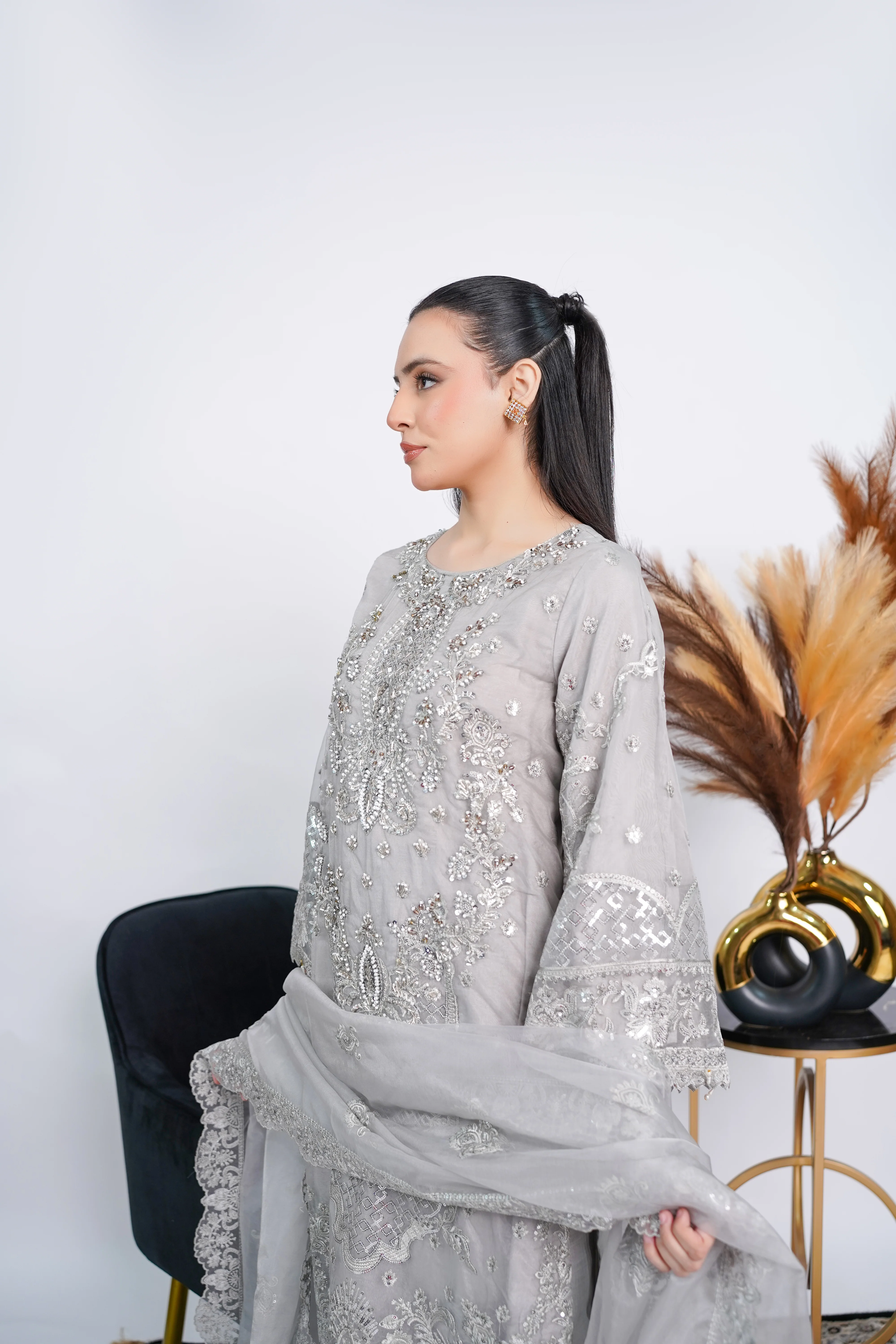 Dastaan Exclusive Branded Organza Collection KLR-02 - Image 7