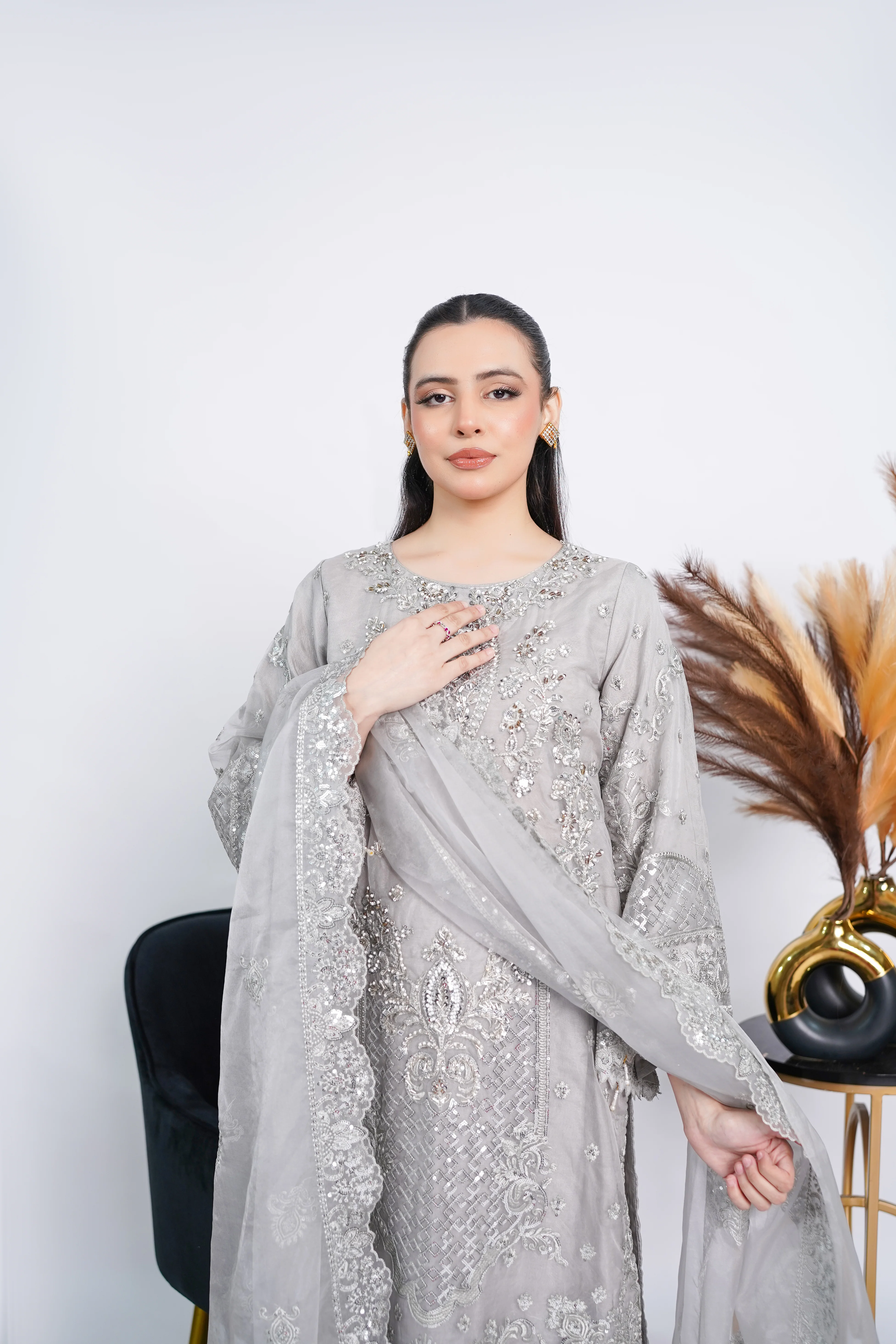 Dastaan Exclusive Branded Organza Collection KLR-02 - Image 9