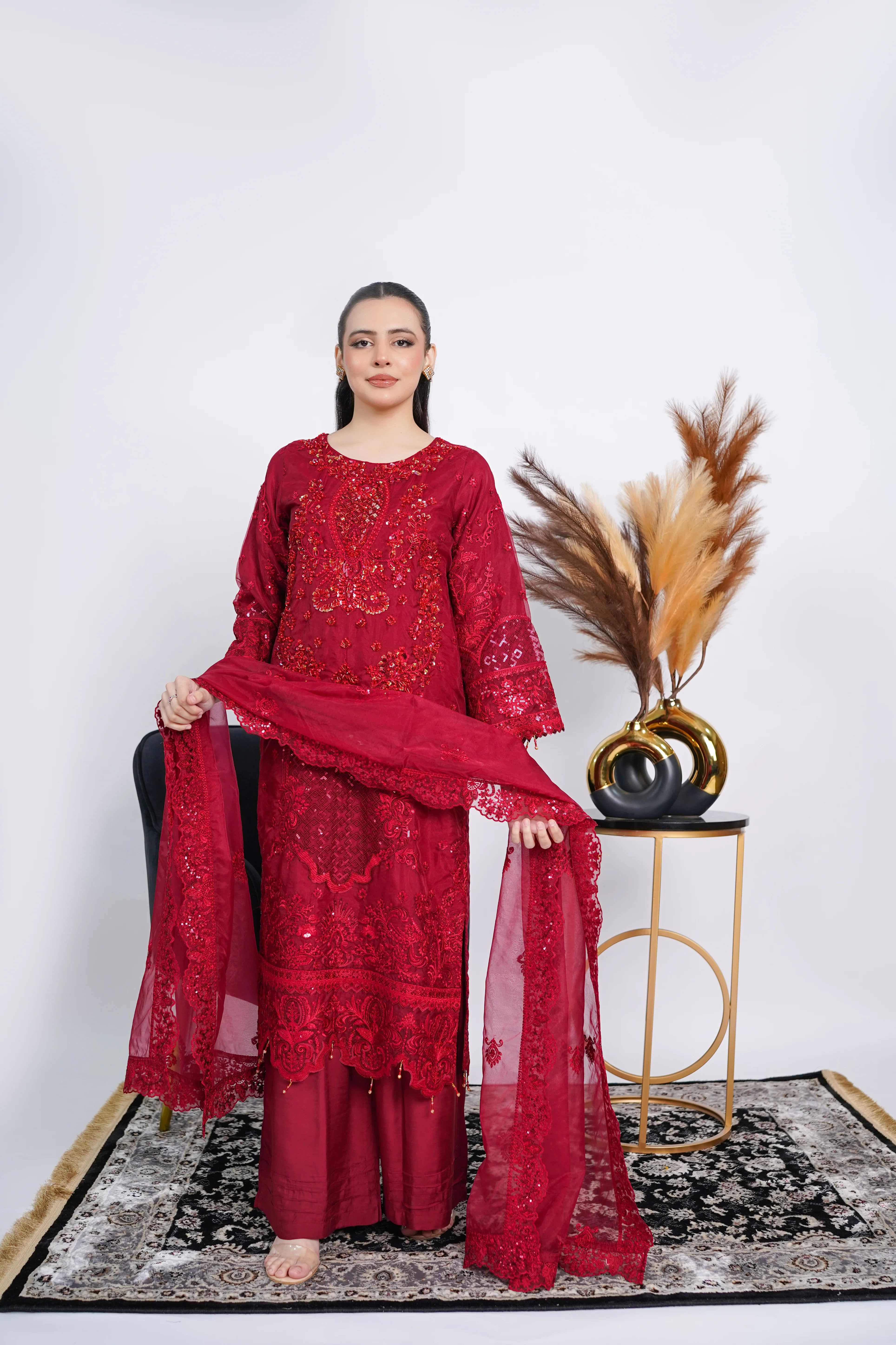 Dastaan Exclusive Branded Organza Collection KLR-01 - Image 3