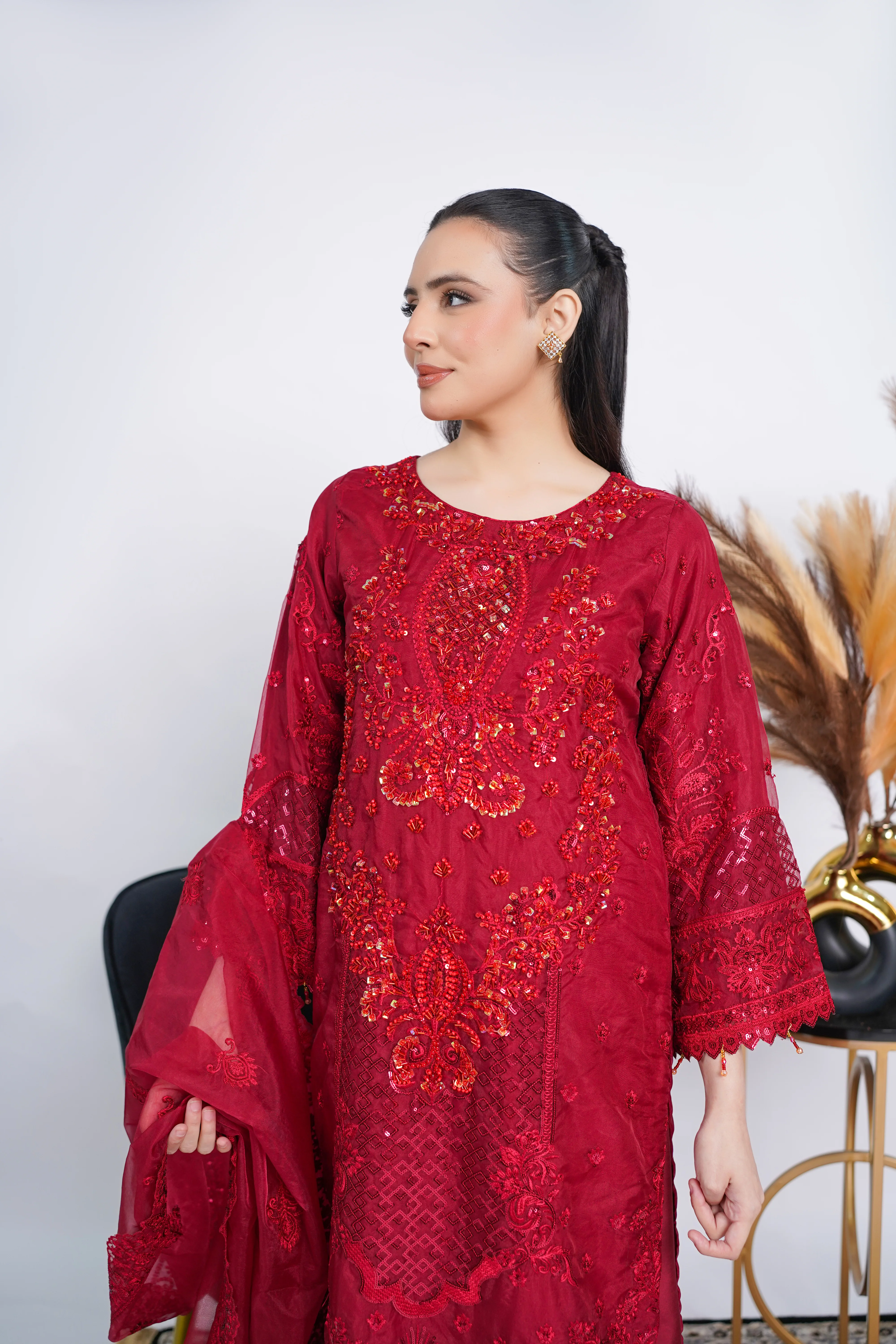Dastaan Exclusive Branded Organza Collection KLR-01 - Image 4