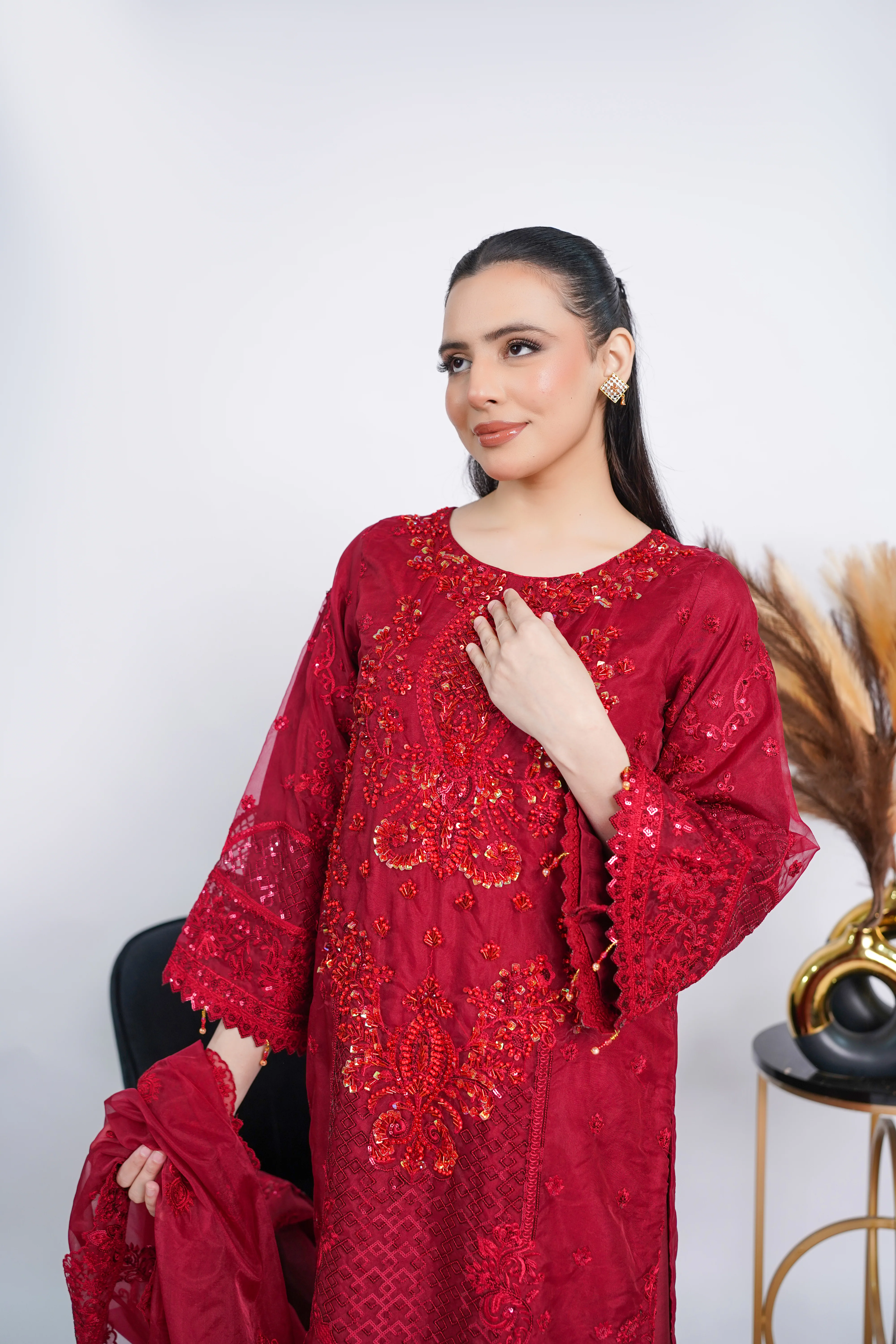 Dastaan Exclusive Branded Organza Collection KLR-01 - Image 6