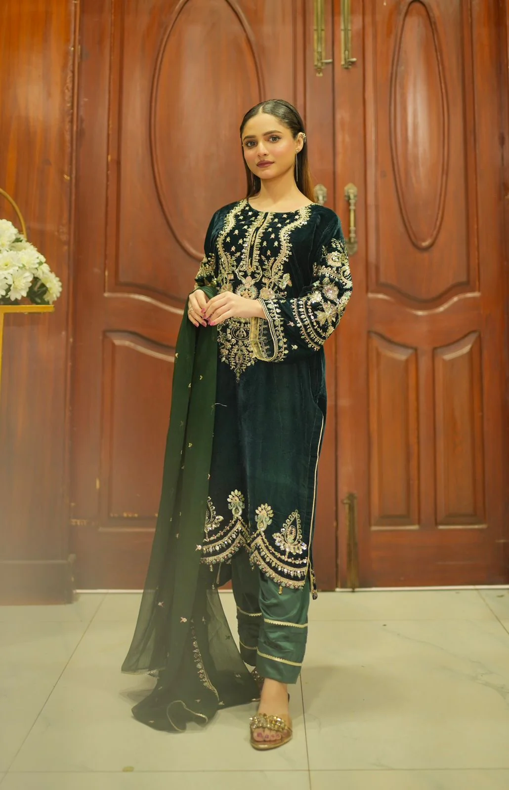 Dastaan Exclusive Velvet Eid collection MM-01 - Image 6