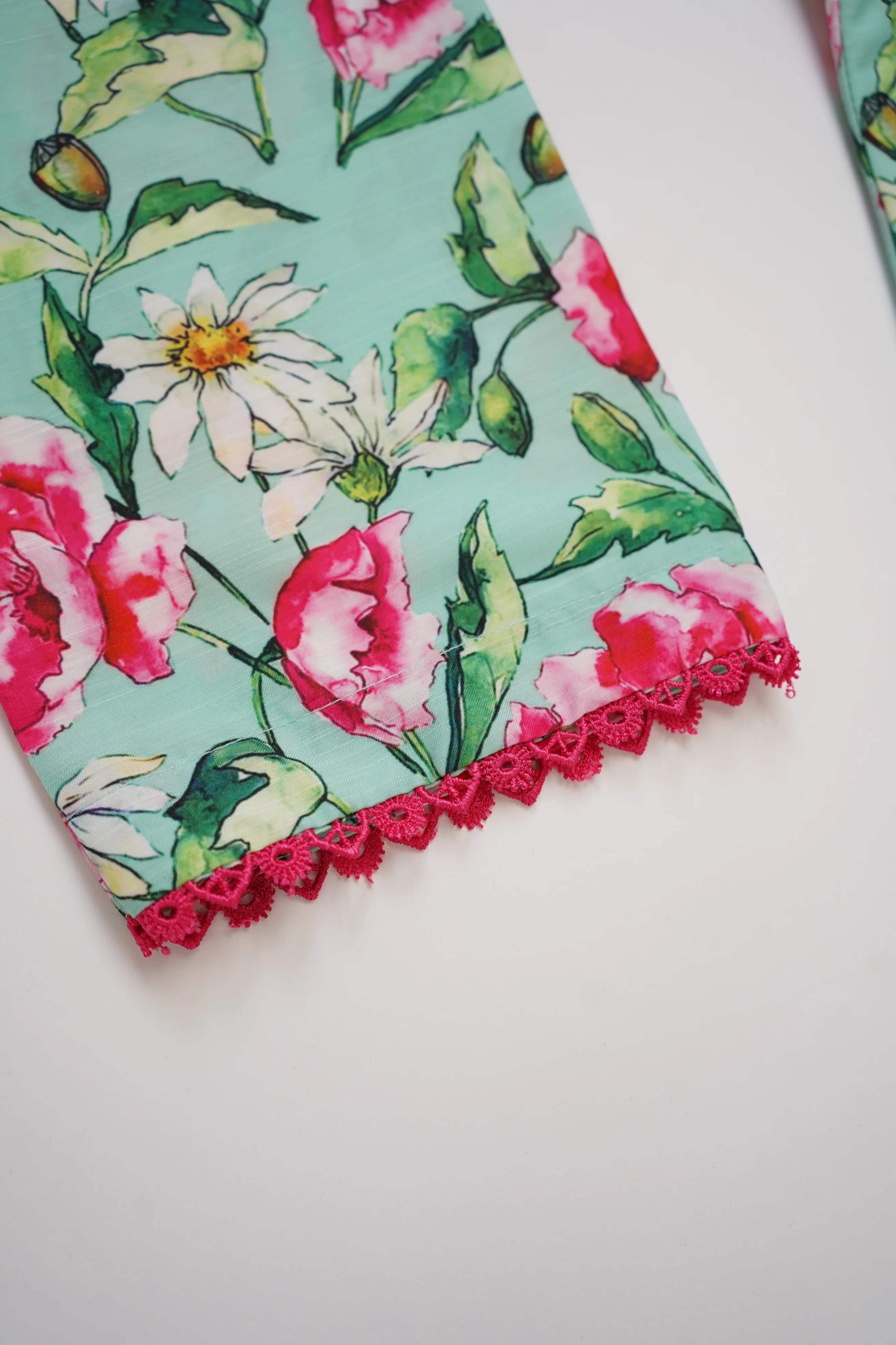 Khaddar Floral Printed 2pcs A-Line Maxi Collection KFP--06 - Image 7