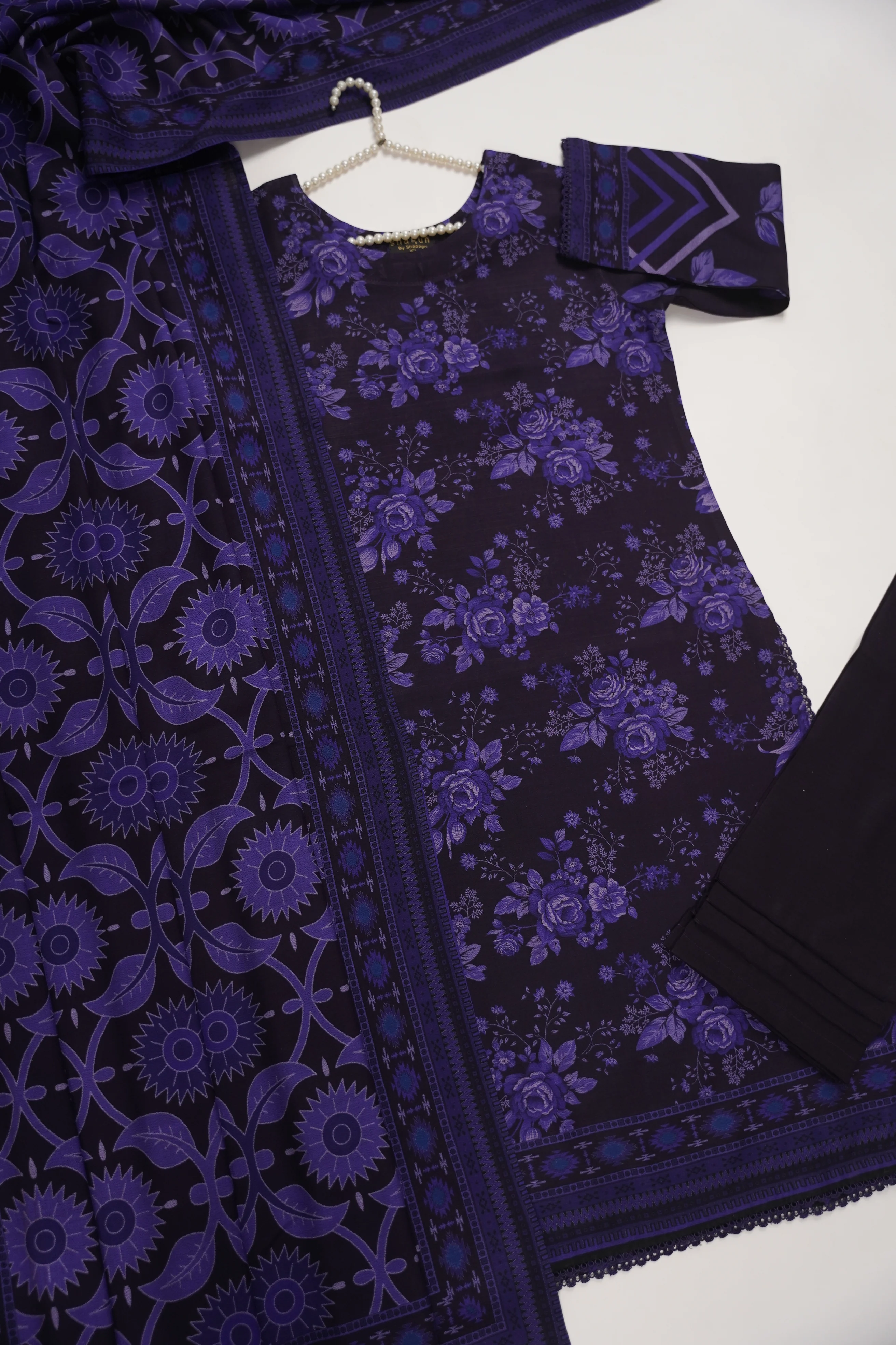Fiza Maryam Original Designer Marina 3pc VOL 2 DJ-07 - Image 2