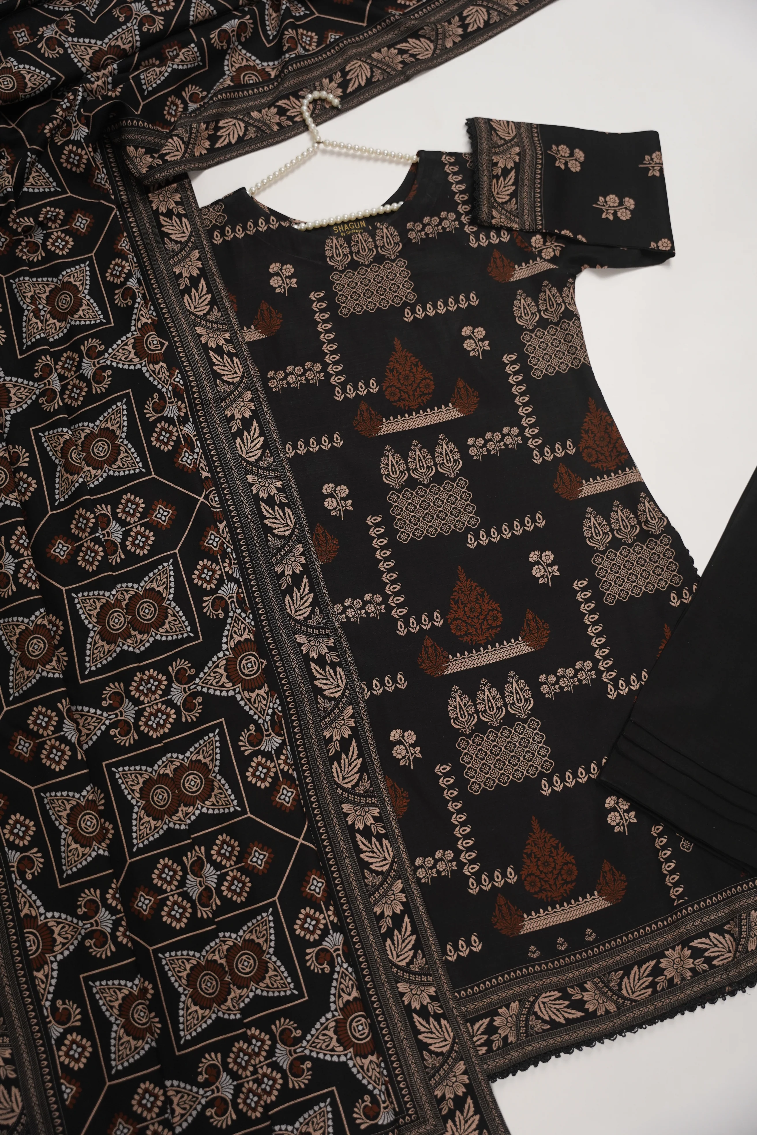 Fiza Maryam Original Designer Marina 3pc VOL 2 DJ-08 - Image 2