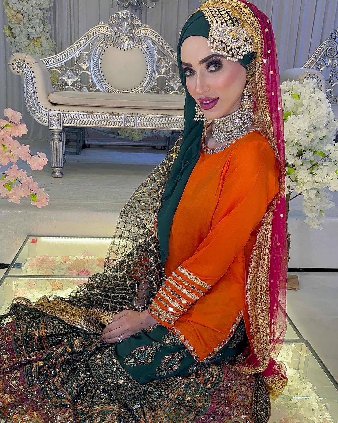 PRE ORDER (READY IN 10 WEEKS) New mehndi wear garara 3 piece - Image 5