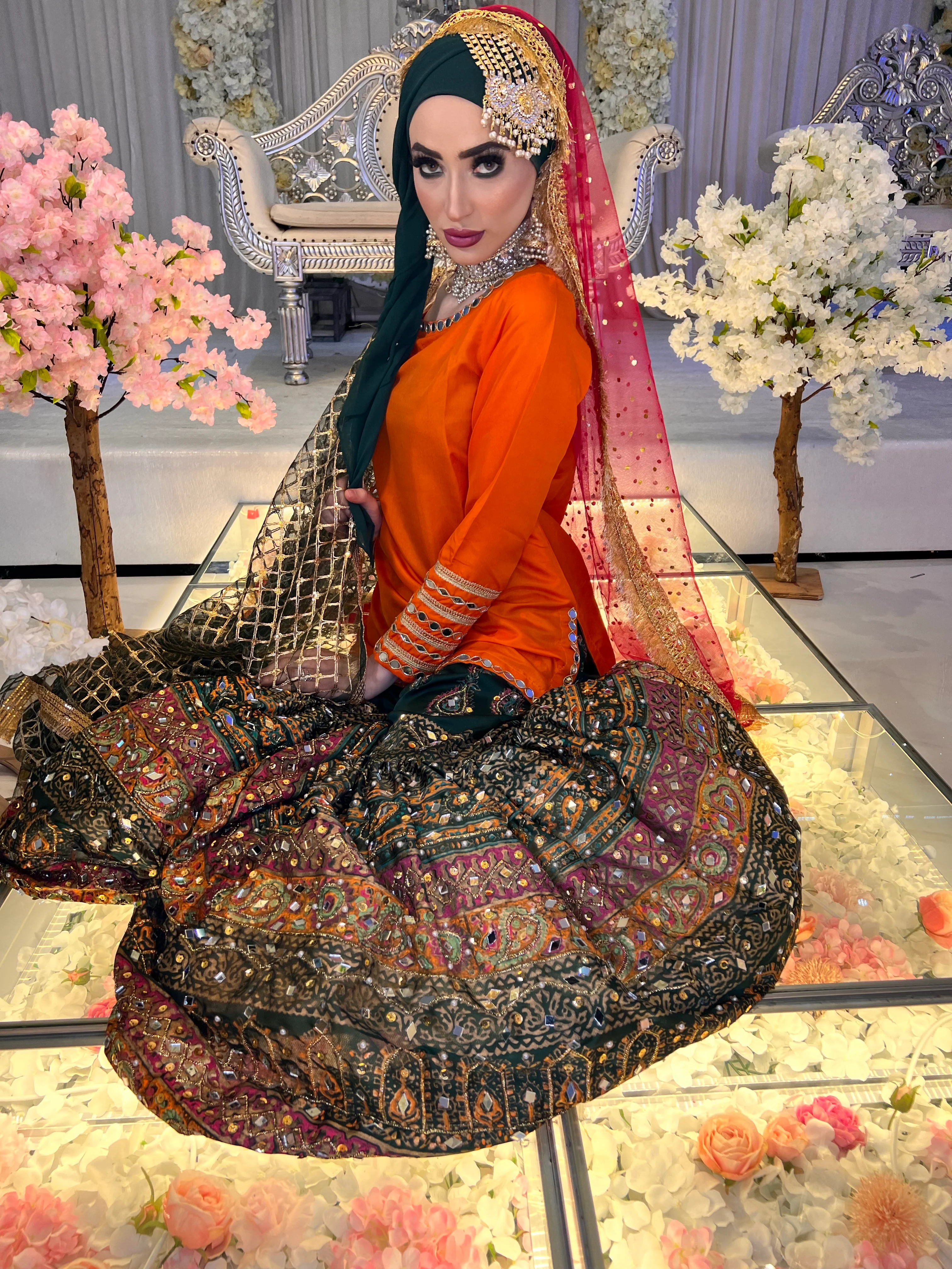 PRE ORDER (READY IN 10 WEEKS) New mehndi wear garara 3 piece - Image 7