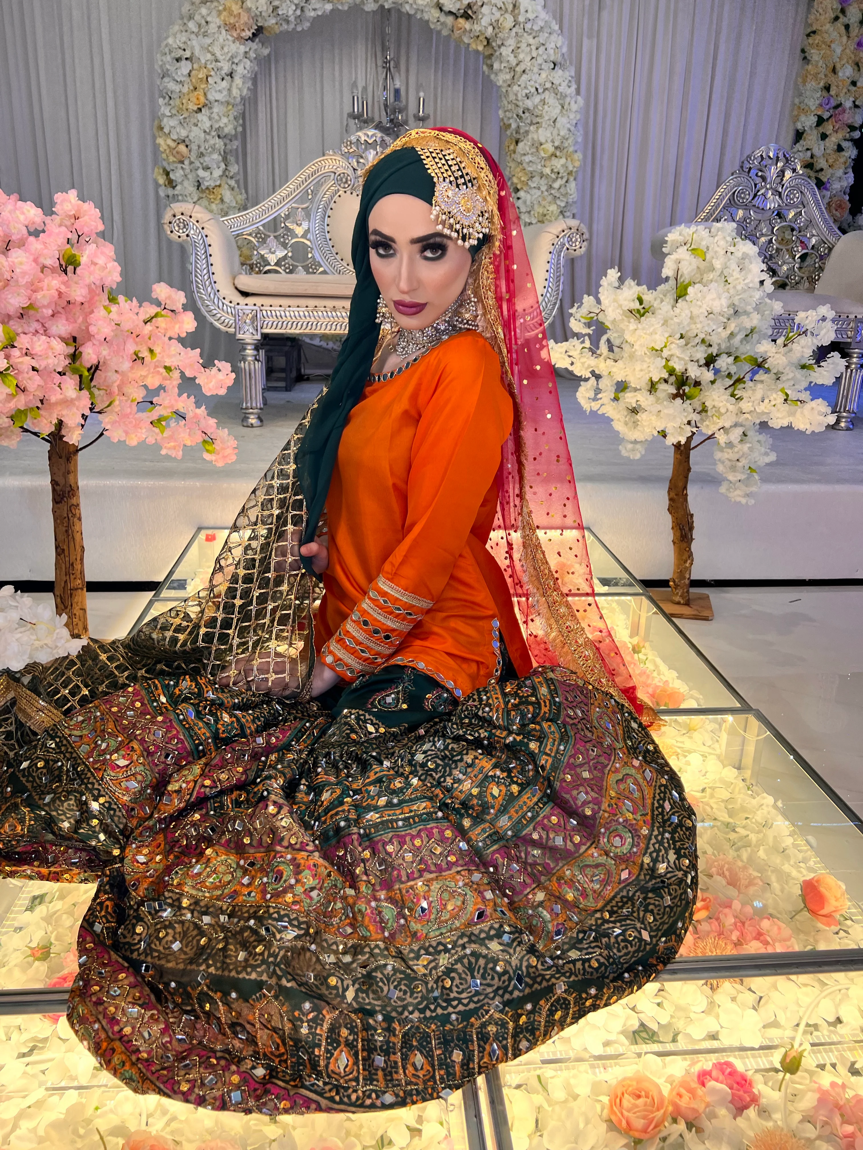 PRE ORDER (READY IN 10 WEEKS) New mehndi wear garara 3 piece - Image 8