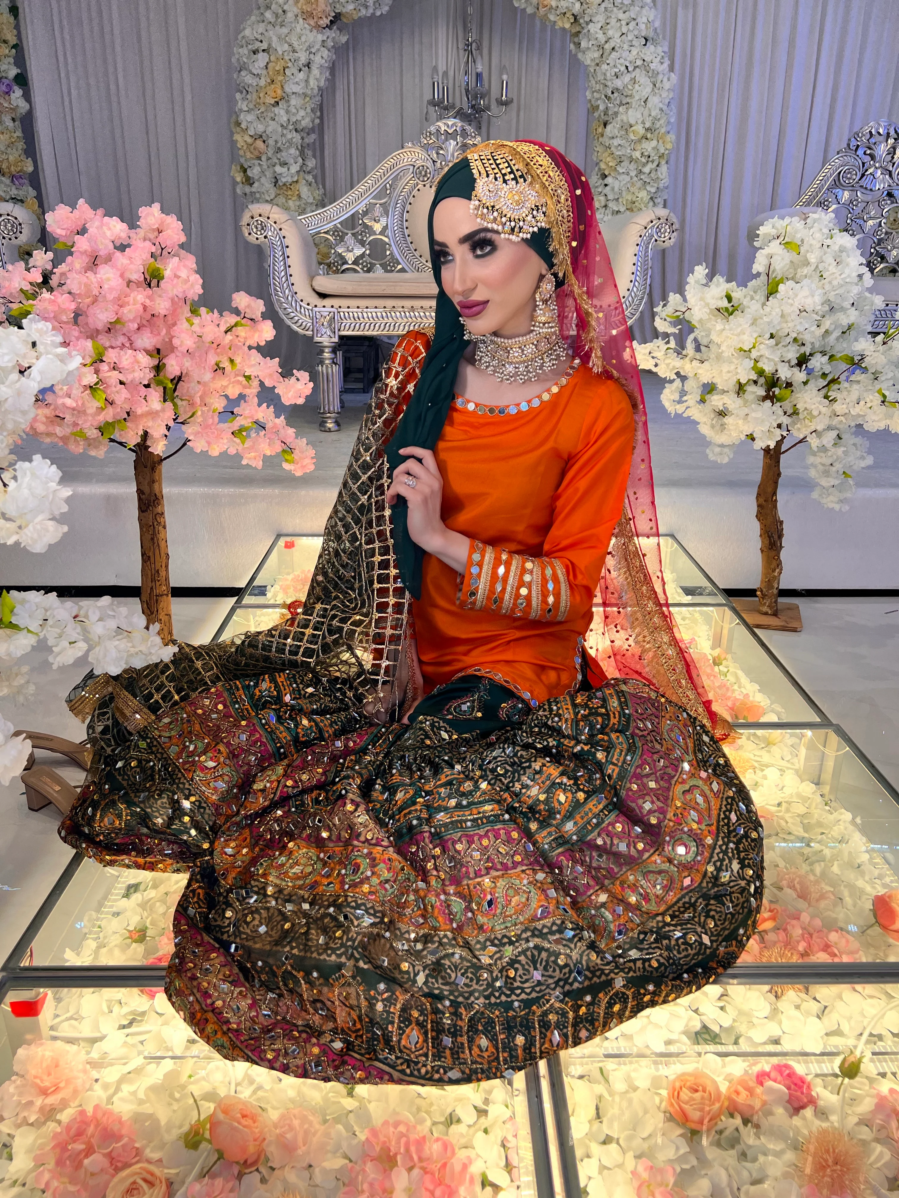 PRE ORDER (READY IN 10 WEEKS) New mehndi wear garara 3 piece - Image 9