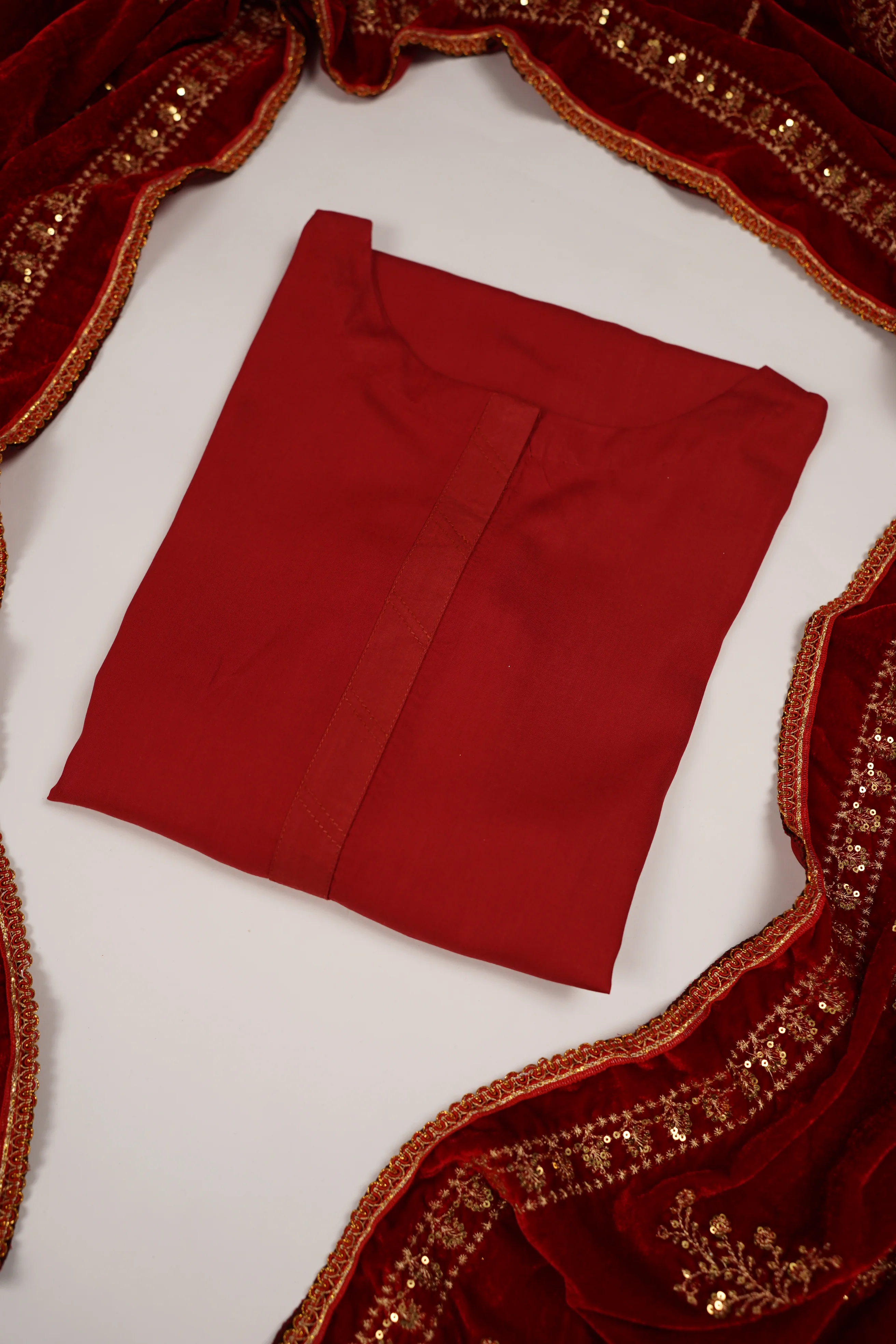 Shagun Linen Collection With Velvet Shawl YT-01