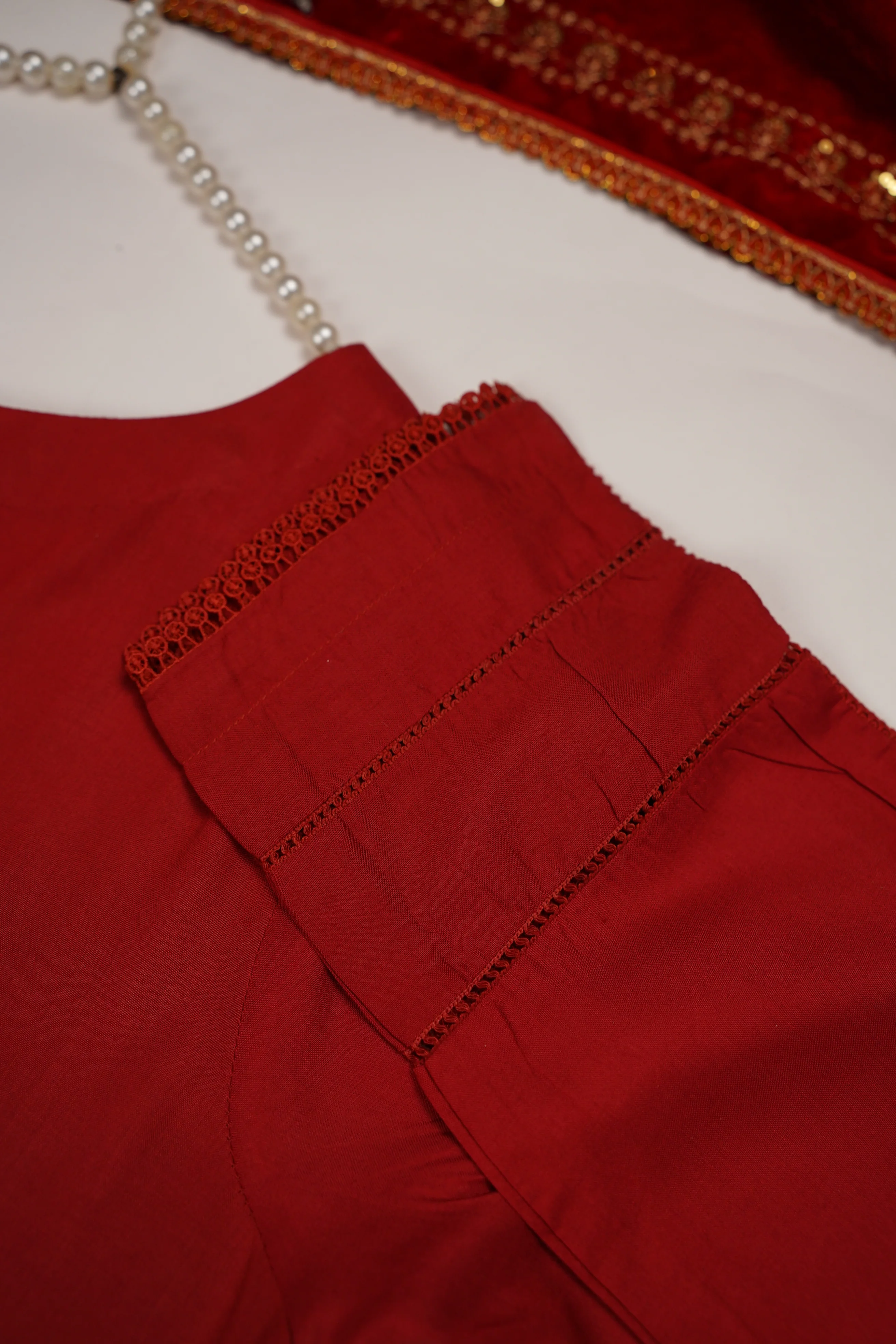 Shagun Linen Collection With Velvet Shawl YT-01 - Image 4