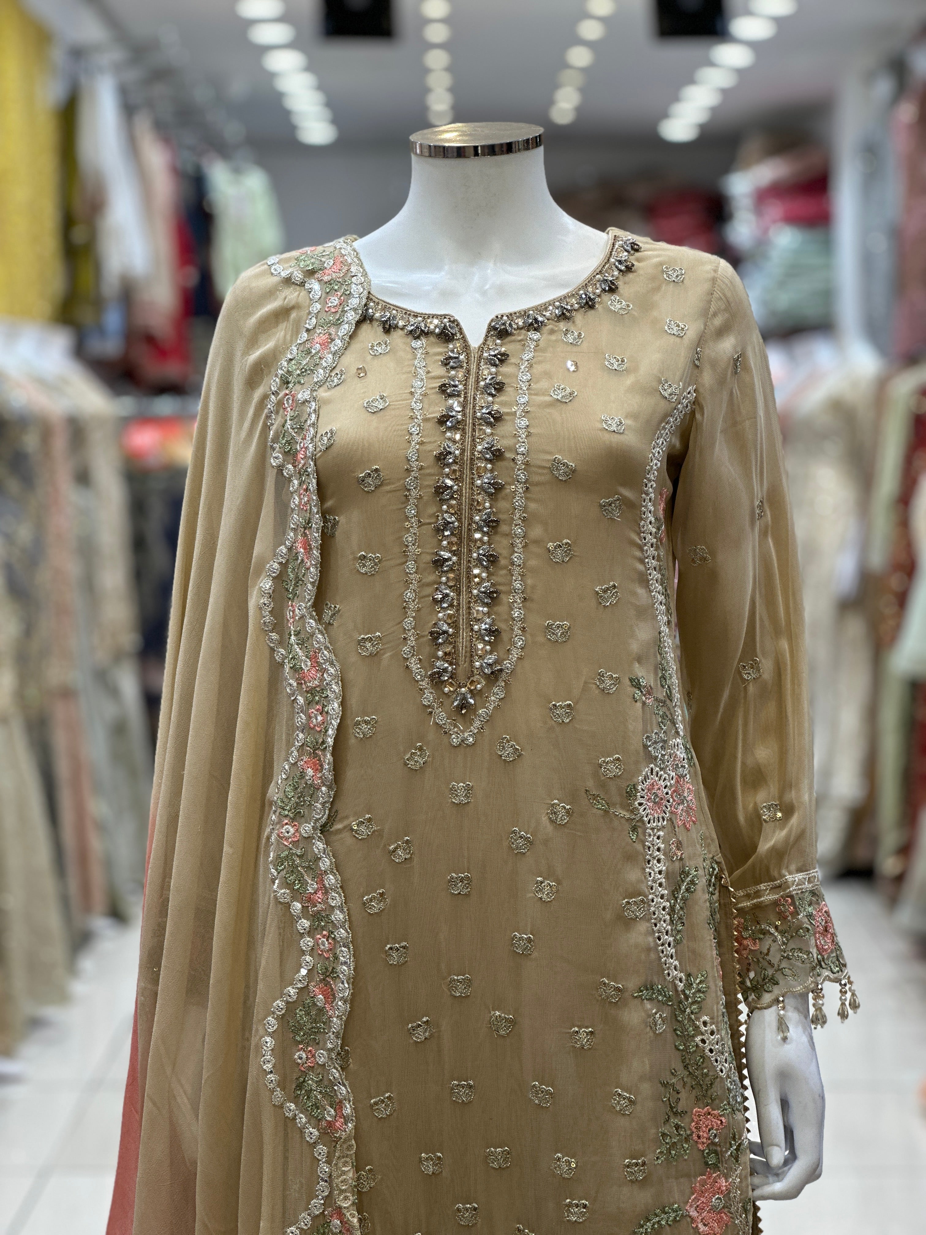Shagun Exclusive Party Wear 3Pcs (Crushed Trouser )Suit -SE-03 - Image 2
