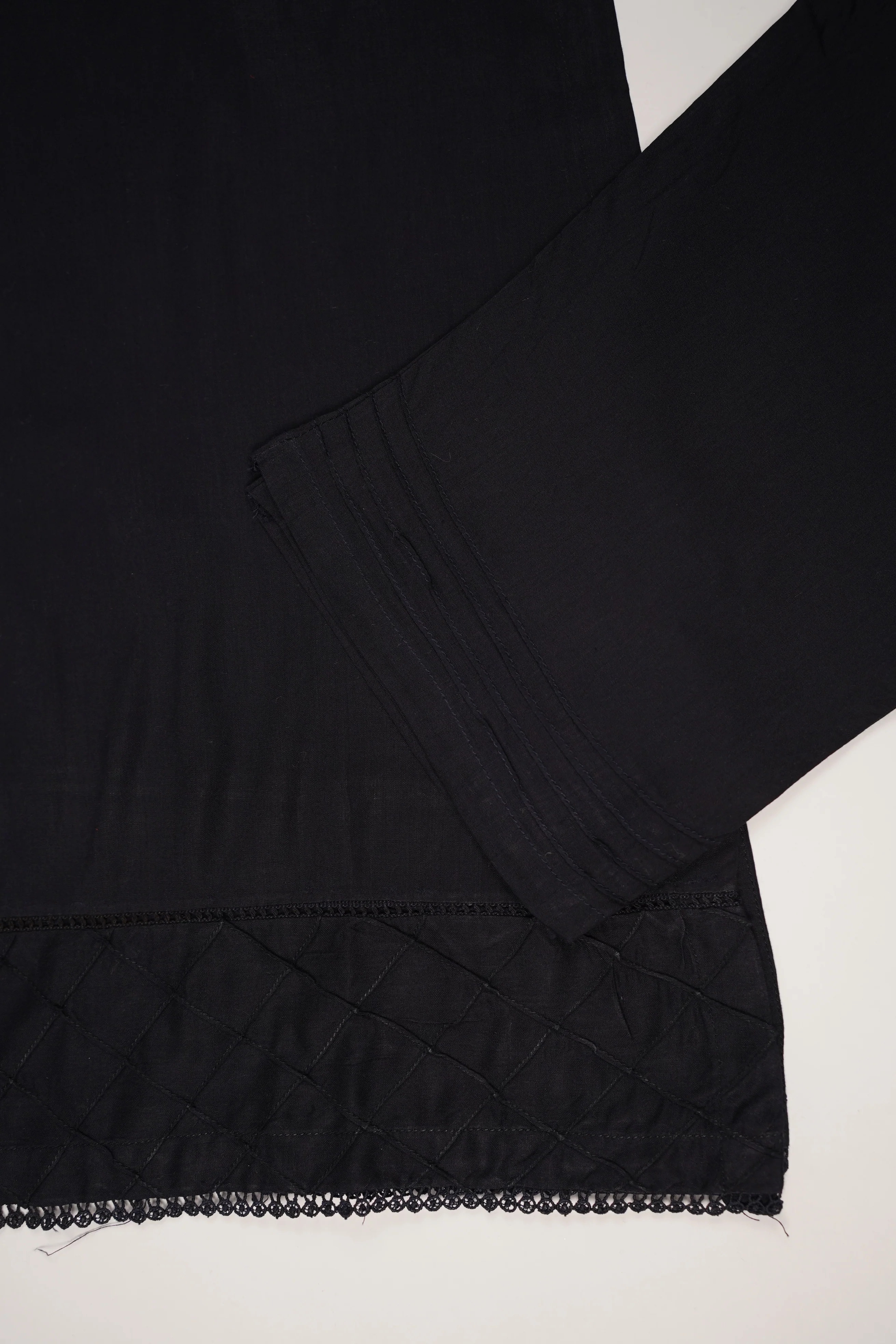 Shagun Linen Collection With Velvet Shawl YT-02 (Black) - Image 5